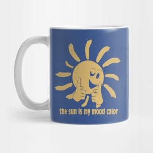 The sun is my mood color (golden print) Mug